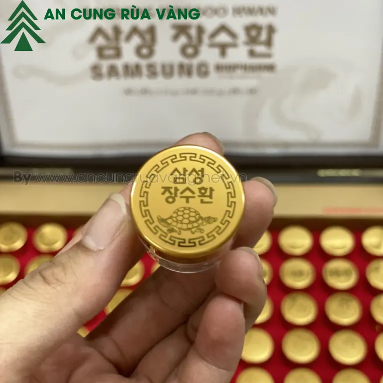 Chi Tiết Hình Ảnh An Cung Trầm Hương Samsung Jangsoo Hwan Hàn Quốc 3,75g x 60 Viên